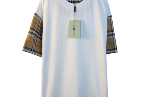 Burberry Vintage Check Sleeve Cotton T-shirt White
