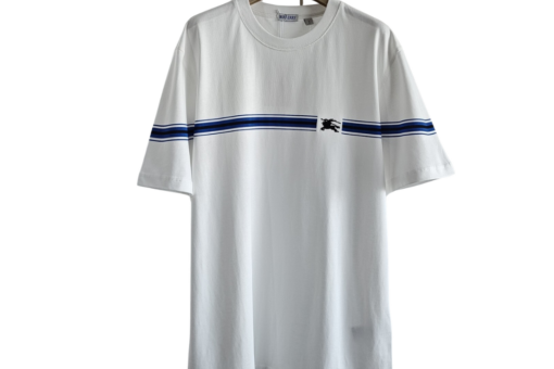 Burberry Chest Stripe ‘Equestrian Knight’ Logo T-Shirt White