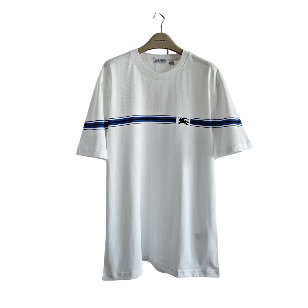 Burberry Chest Stripe ‘Equestrian Knight’ Logo T-Shirt White 2026 | Drip Kickz Burberry Chest Stripe ‘Equestrian Knight’ Logo T-Shirt White