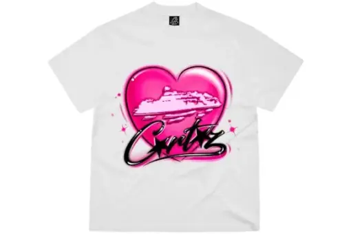 Corteiz Alcatraz Heart T-Shirt White