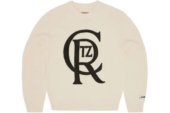 Corteiz Crest Knit Sweater Off White 2026 | Drip Kickz Corteiz Crest Knit Sweater Off White
