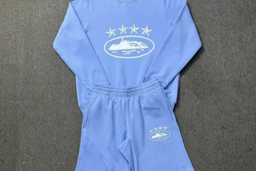 Corteiz 5 Starz Tracksuit Sky Blue