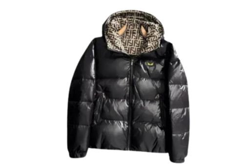 Fendi Down Jacket Glossy Black