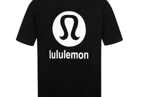 Lululemon Short-Sleeve T Shirt Brand’s Logo Front Black