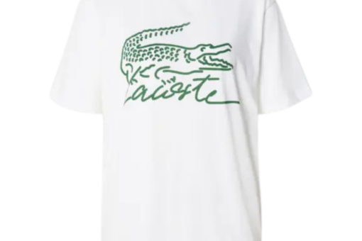 Lacoste UNISEX T Shirt Print White Green