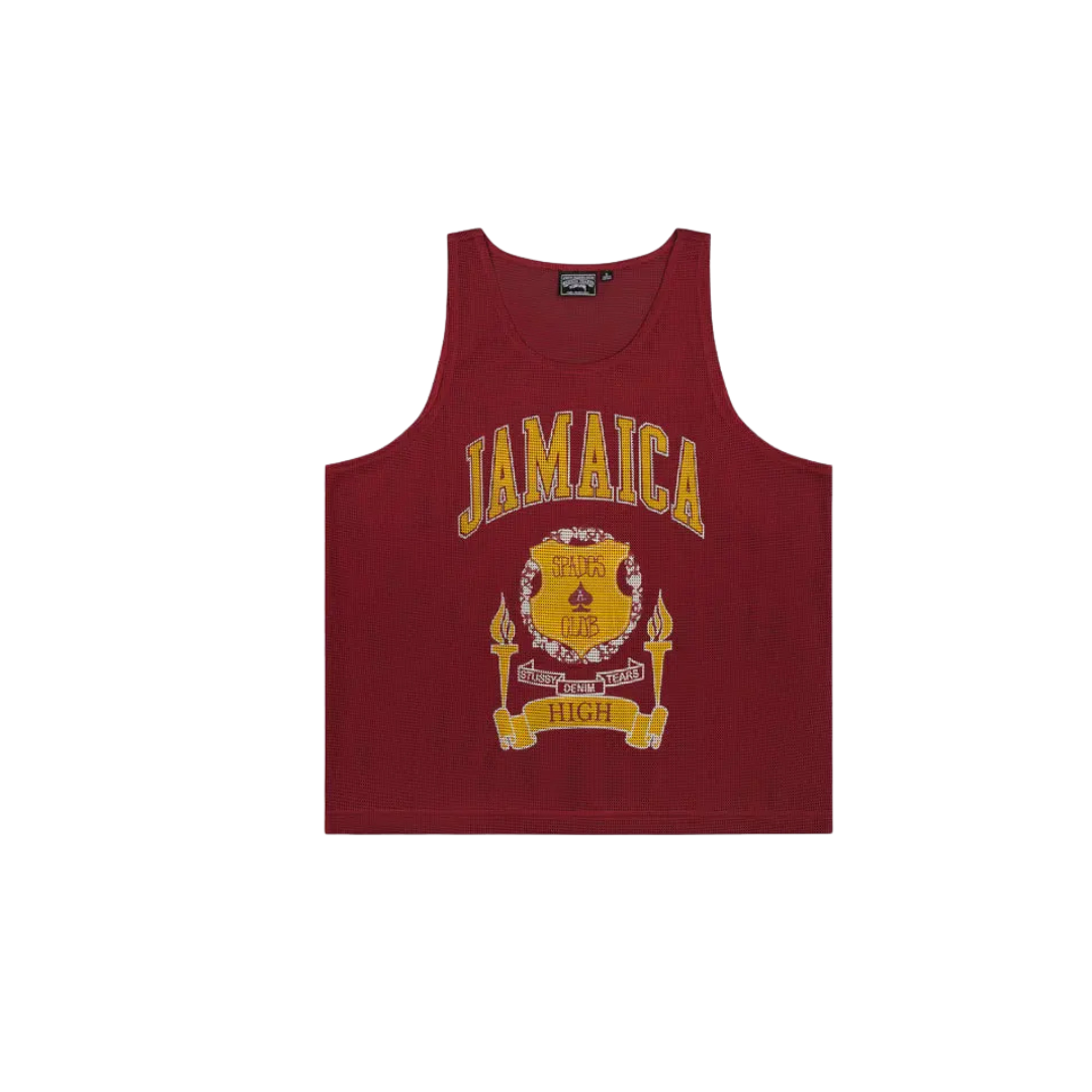 Denim Tears Men’s Stussy Mesh Tank Cardinal 2026 | Drip Kickz Denim Tears Men’s Stussy Mesh Tank Cardinal