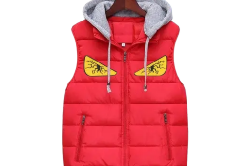 Fendi Puffer Vest Hooded Sweatshirt Lining Red