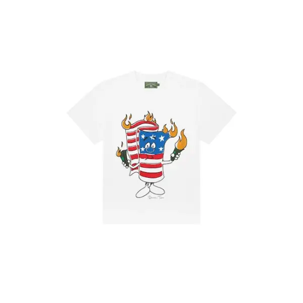 Denim Tears Firecracker T-Shirt White 2026 | Drip Kickz Denim Tears Firecracker T-Shirt White