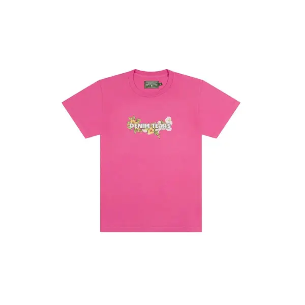 Denim Tears Floral Logo T-Shirt Pink 2026 | Drip Kickz Denim Tears Floral Logo T-Shirt Pink