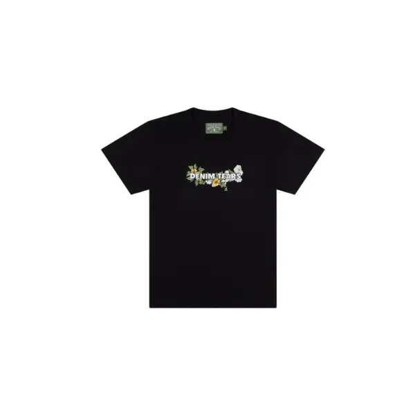 Denim Tears Floral Logo T-Shirt Black 2026 | Drip Kickz Denim Tears Floral Logo T-Shirt Black