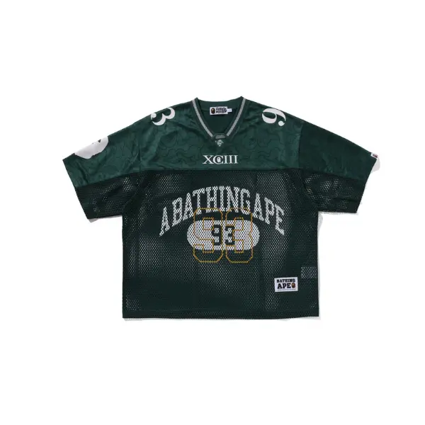 LINE CAMO MULTI LOGO RELAXED FIT FOOTBALL JERSEY GREEN 2026 | Drip Kickz LINE CAMO MULTI LOGO RELAXED FIT FOOTBALL JERSEY GREEN