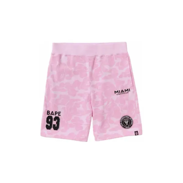 BAPE x Inter Miami CF Sweatshort Pink 2026 | Drip Kickz BAPE x Inter Miami CF Sweatshort Pink