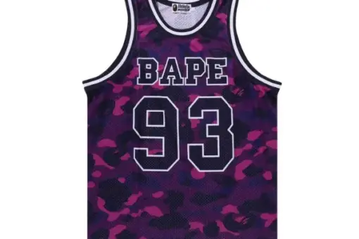 BAPE Color Camo Basketball Tank Top ‘Purple’