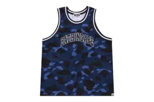 BAPE Color Camo Basketball Tank Top ‘Navy’