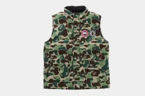 BAPE x Canada Goose Freestyle Vest Green Brown
