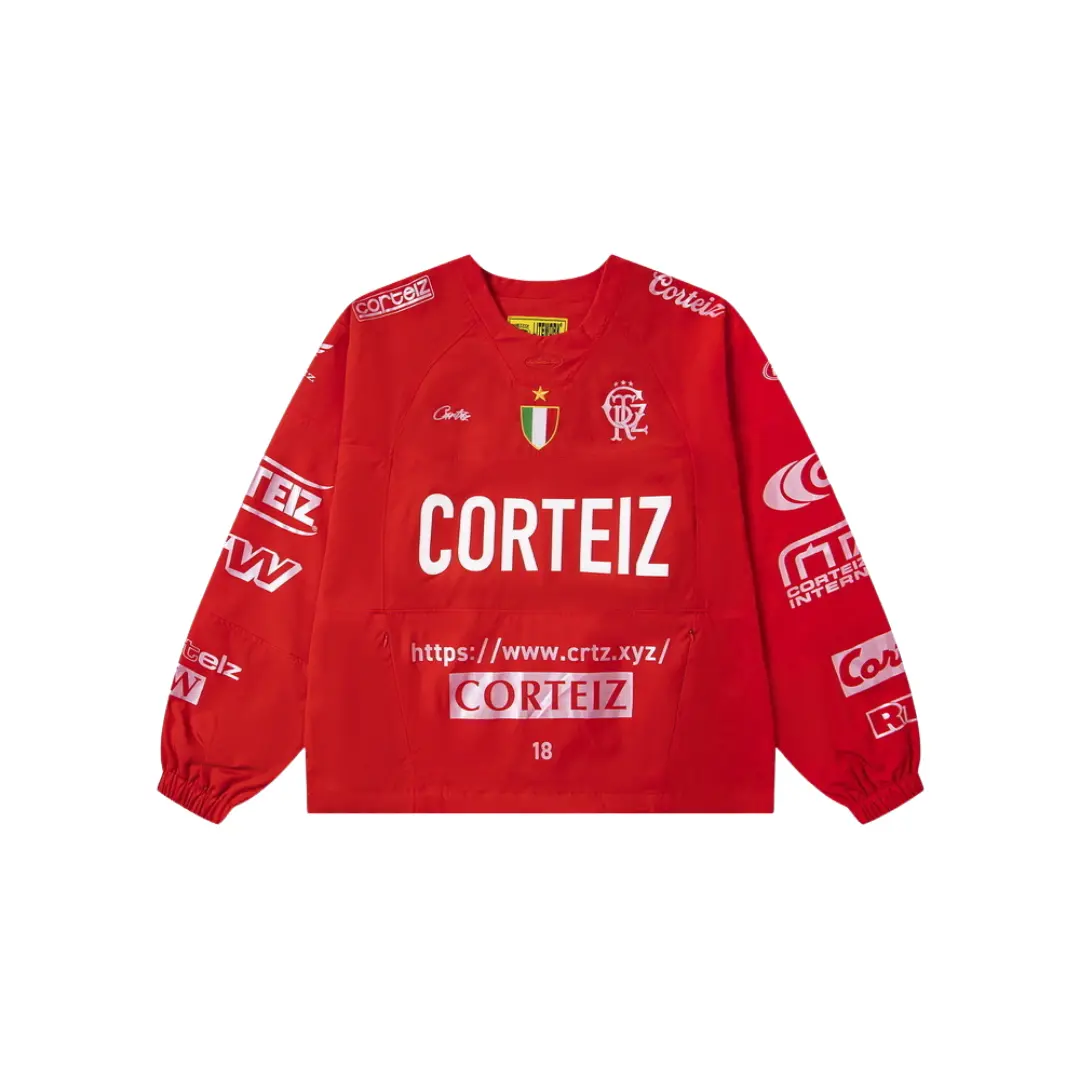 Corteiz Alcatraz Waterproof Windbreaker Crew Neck Radiant Red 2026 | Drip Kickz Corteiz Alcatraz Waterproof Windbreaker Crew Neck Radiant Red