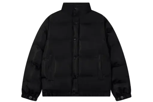 Corteiz Alcatraz Classic Hooded Down Puffer Jacket Black