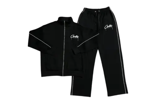 Corteiz Alcatraz Reflective Tracksuit Black