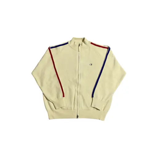 Corteiz VVS Knit Zip Cream Red Blue Stripes 2026 | Drip Kickz Corteiz VVS Knit Zip Cream Red Blue Stripes