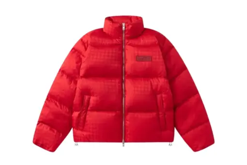 Amiri MA Quad Jacquard Down Jacket Red