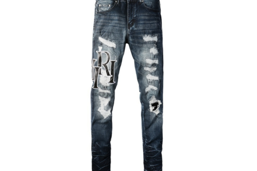 Amiri Varsity Ripped Skinny Jeans Light Gray - 32