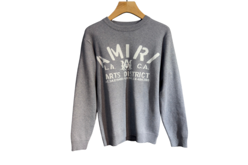 Amiri Arts District Crewneck Sweatshirt Grey Cotton knit - 28