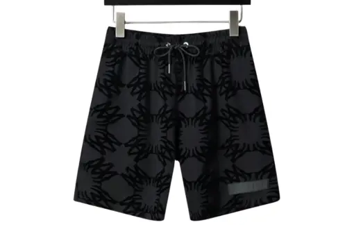 Amiri All over Flocked Casual Shorts Black