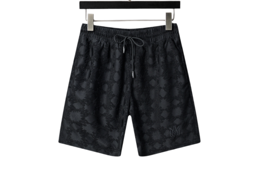 Amiri Terry Cloth Jacquard Casual Shorts Black
