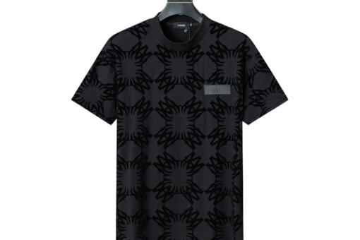 Amiri Arrival All-Over Flocked Print T Shirt Black