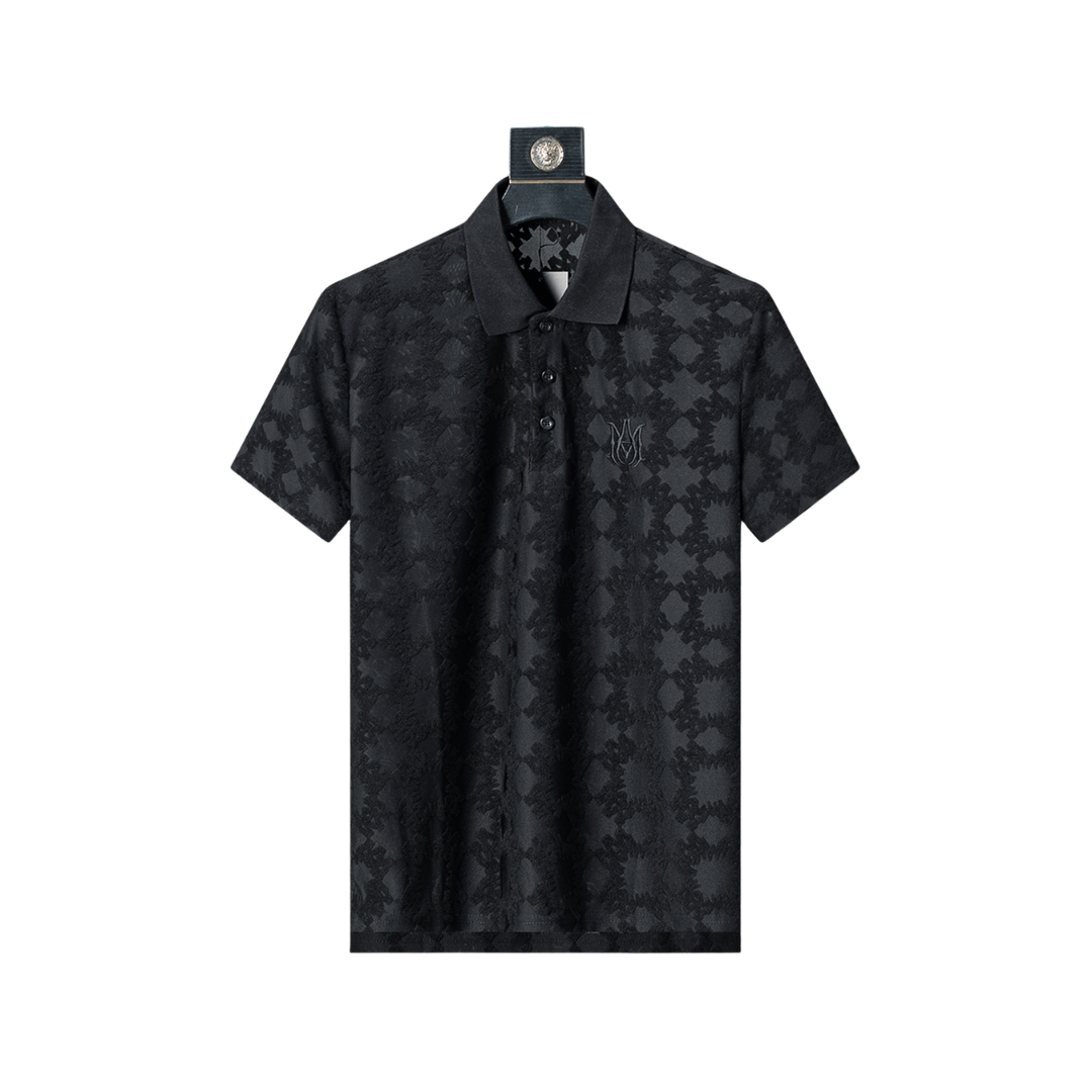 Amiri Terry Jacquard Fabric Polo Shirt Black 2026 | Drip Kickz Amiri Terry Jacquard Fabric Polo Shirt Black
