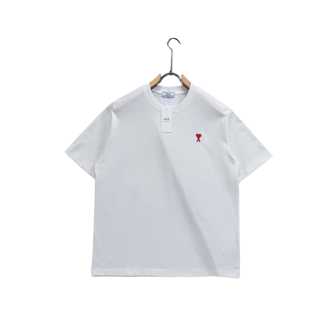 Ami Paris De Coeur Organic Cotton Jersey T Shirt White 2026 | Drip Kickz Ami Paris De Coeur Organic Cotton Jersey T Shirt White