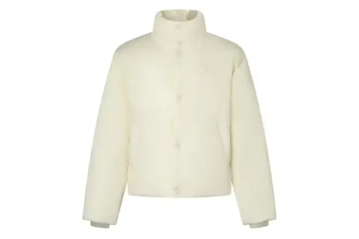 Ami Paris Ami De Coeur Puffer Jacket Cream Nylon