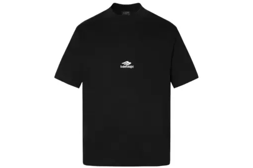 Balenciaga T Shirt Faded Washed Black