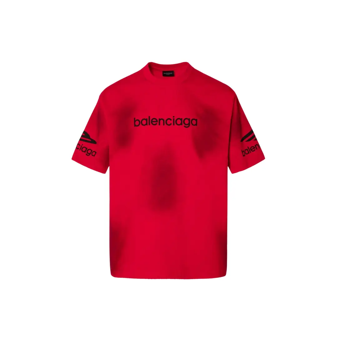 Balenciaga Short Sleeve T Shirt Red 2026 | Drip Kickz Balenciaga Short Sleeve T Shirt Red - Image 2