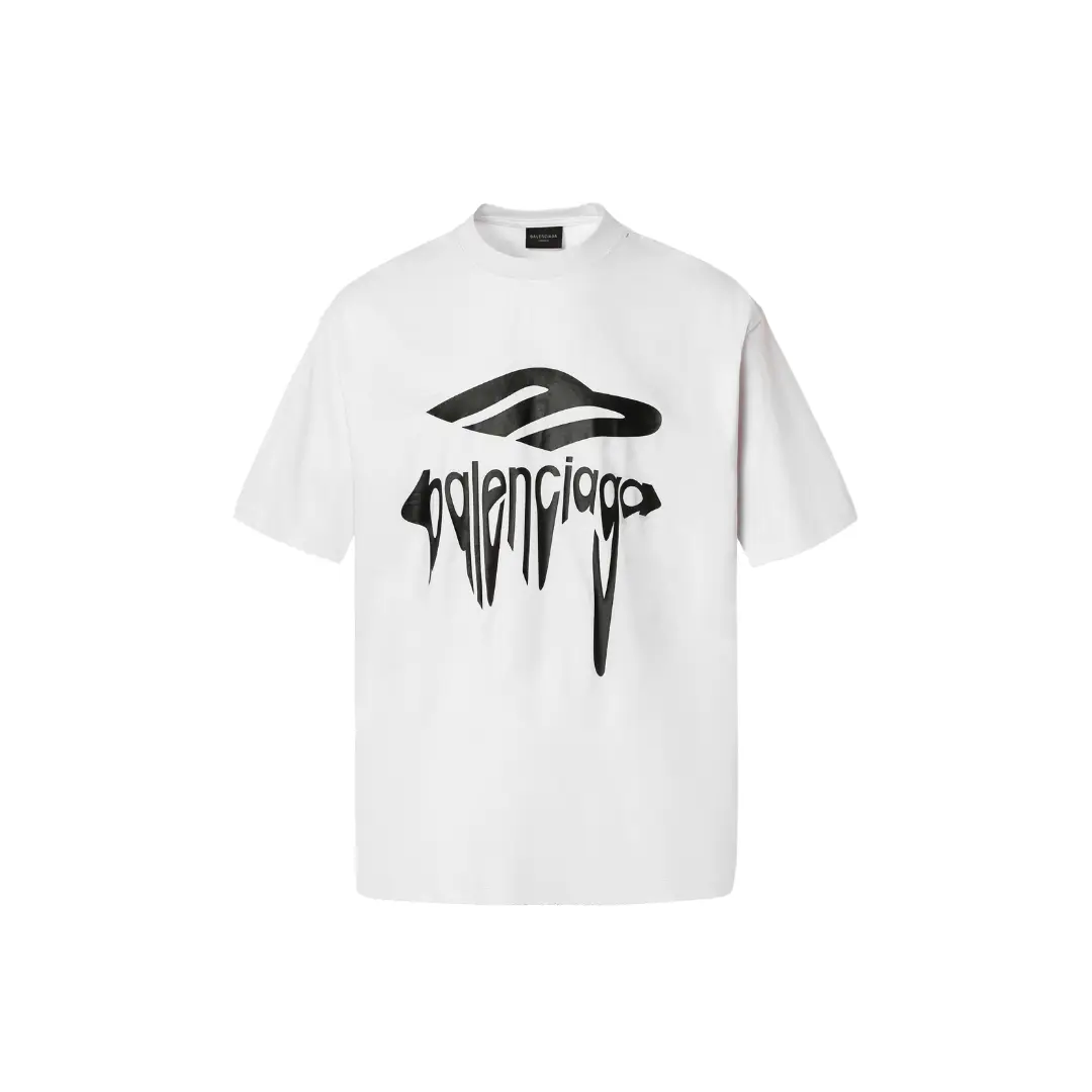 Balenciaga 3B Liquified Oversized T Shirt Washed White 2026 | Drip Kickz Balenciaga 3B Liquified Oversized T Shirt Washed White