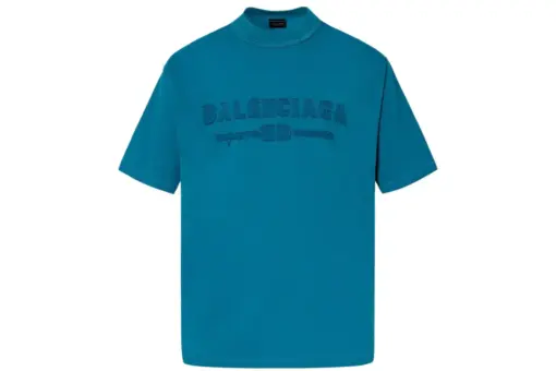 Balenciaga 3B Liquified Oversized T Shirt Washed Blue