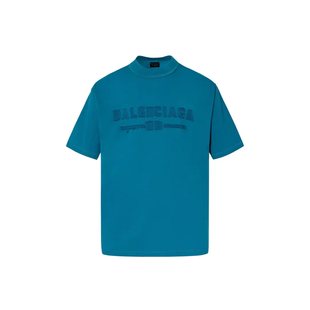 Balenciaga 3B Liquified Oversized T Shirt Washed Blue 2026 | Drip Kickz Balenciaga 3B Liquified Oversized T Shirt Washed Blue