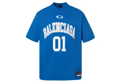 Balenciaga Basketball Oversized T Shirt Blue