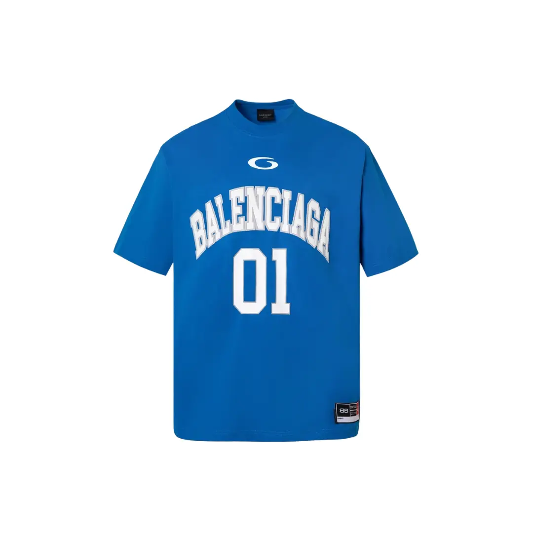 Balenciaga Basketball Oversized T Shirt Blue 2026 | Drip Kickz Balenciaga Basketball Oversized T Shirt Blue