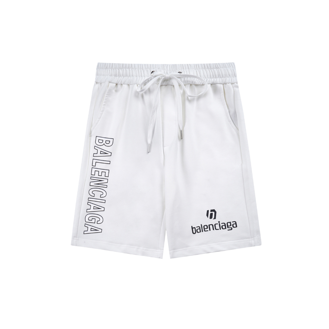 Balenciaga Shorts White With Small BB Monogram 2026 | Drip Kickz Balenciaga Shorts White With Small BB Monogram