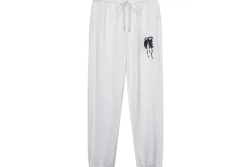 Balenciaga Trouser Text Print Pant White - S