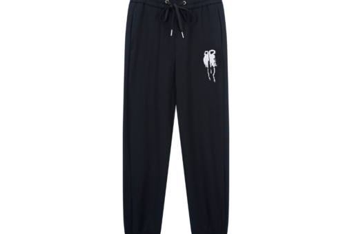 Balenciaga Trouser Text Print Pant Black - L