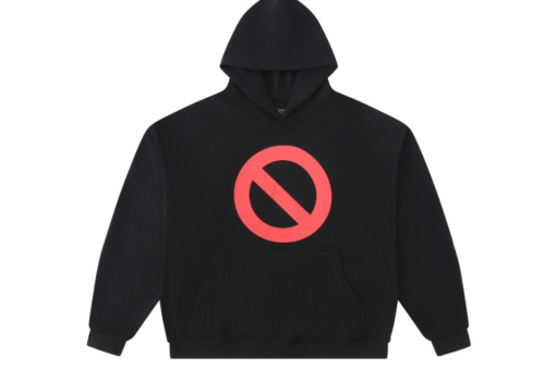 Balenciaga Music BFRND Large Fit Fleece Hoodie Black