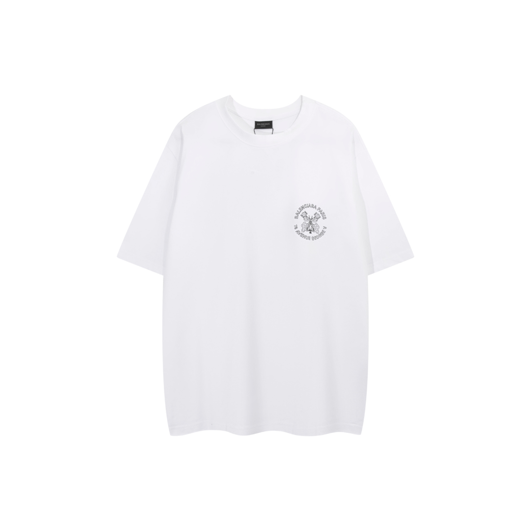 Balenciaga Oversized White T Shirt With BB Monogram 2026 | Drip Kickz Balenciaga Oversized White T Shirt With BB Monogram