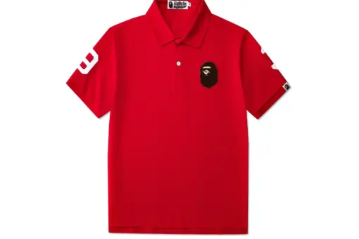 BAPE Polo Short Sleeved T Shirt Red