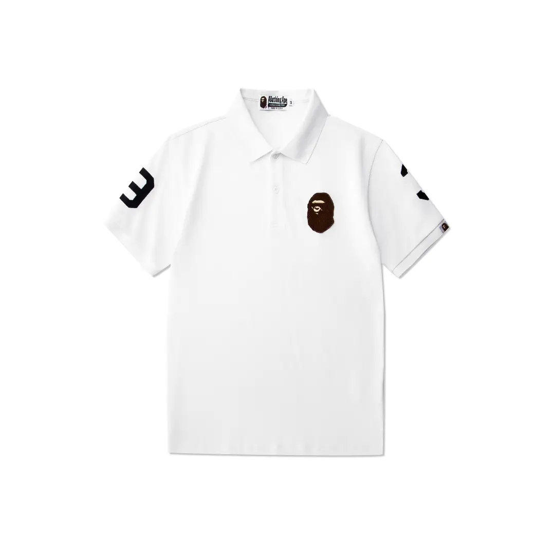 BAPE Polo Short Sleeved T Shirt White 2026 | Drip Kickz BAPE Polo Short Sleeved T Shirt White