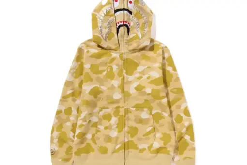 BAPE Shark Hooded Hoodie Yellow