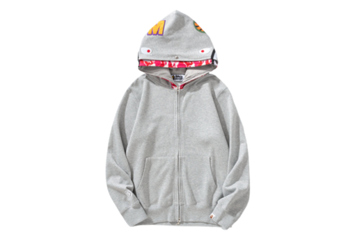 BAPE Shark Full Zip Double Hooded Hoodie White