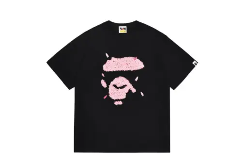 BAPE Pink Ape Monogram T Shirt Black