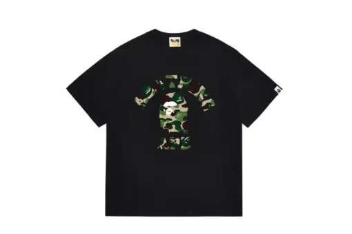 BAPE A Bathing Ape Forest Green Monogram T Shirt Black